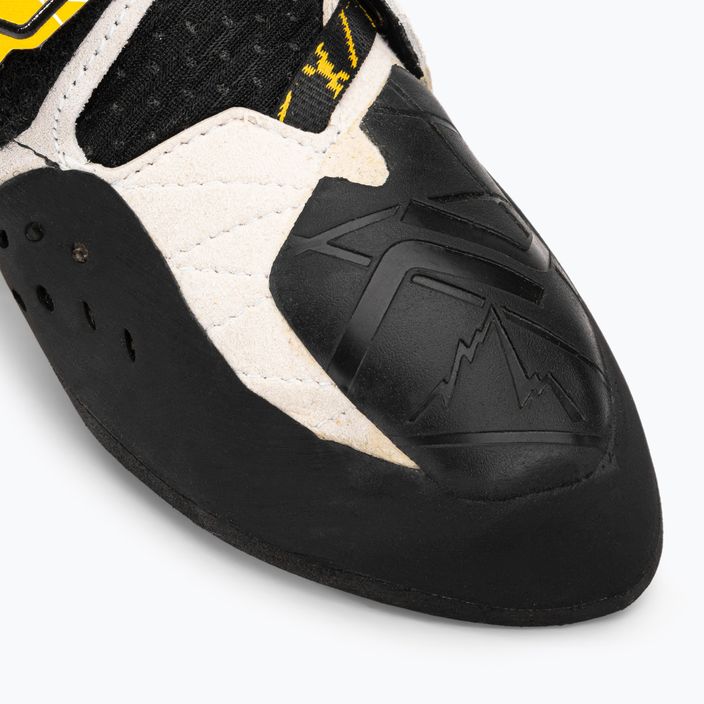 La Sportiva men's Solution climbing shoes white and yellow 20G000100 7