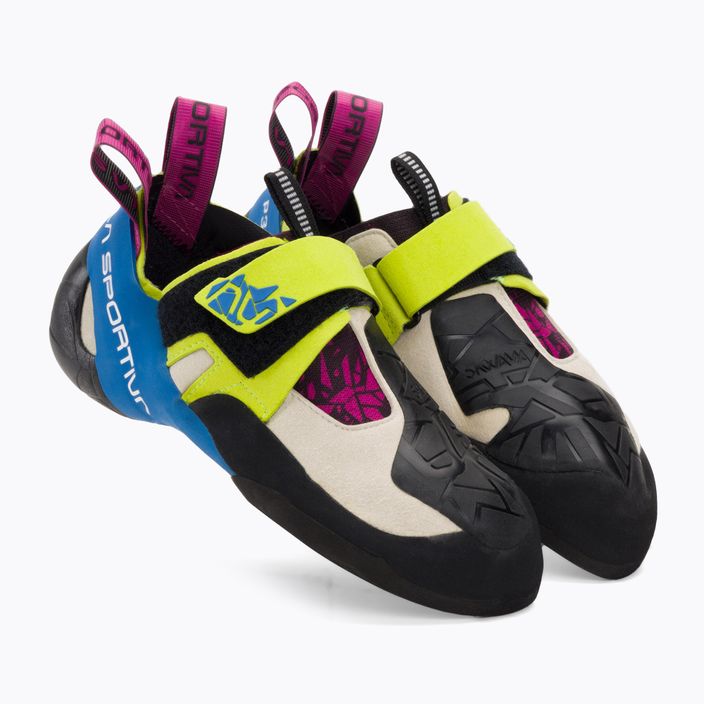 La Sportiva women's climbing shoe Skwama apple green/cobalt blue 4
