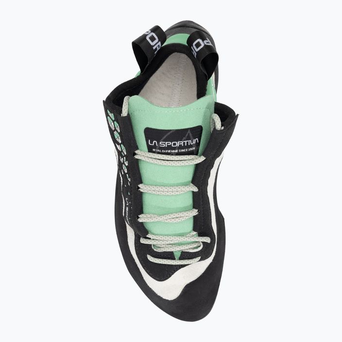 La Sportiva women's climbing shoe Miura white/jade green 6