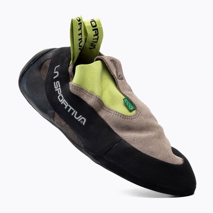 La Sportiva Cobra Eco climbing shoe brown and green 20O804705