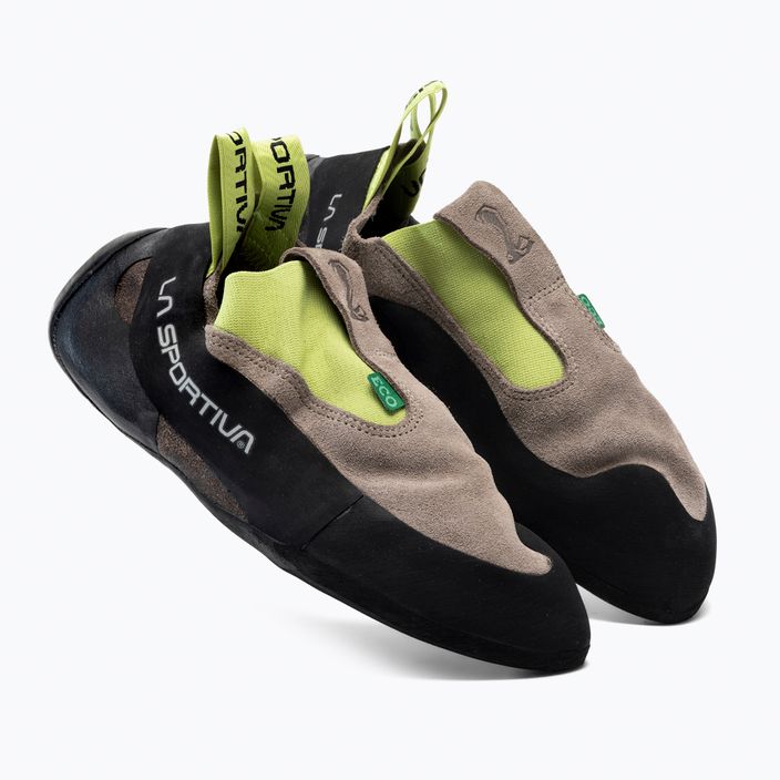 La Sportiva Cobra Eco climbing shoe brown and green 20O804705 4