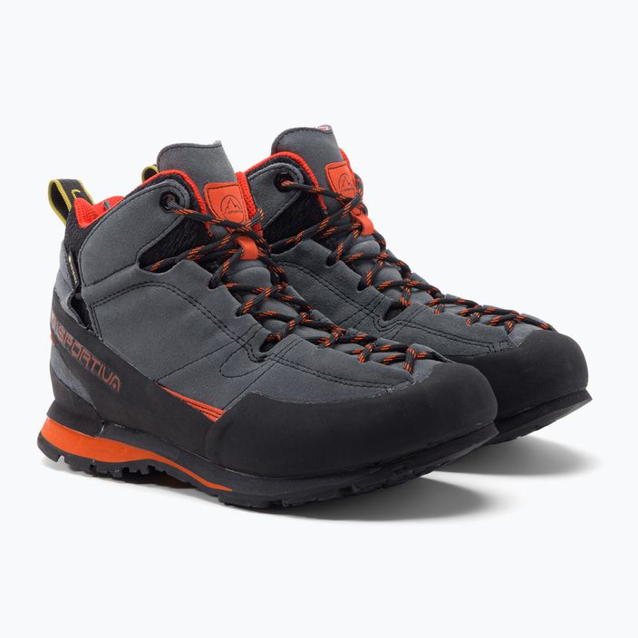La Sportiva men's trekking shoes Boulder X Mid grey-orange 17E900304 5