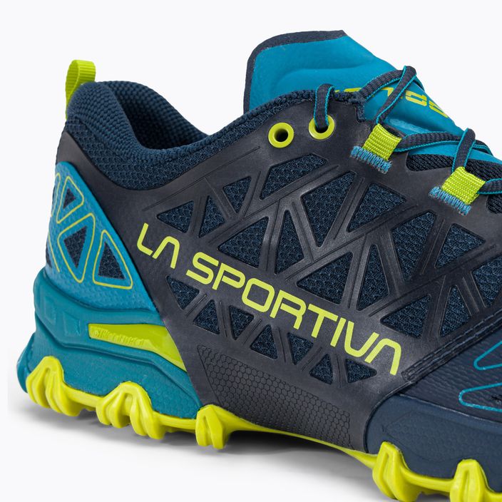 La Sportiva men's Bushido II blue/yellow running shoe 36S618705 9