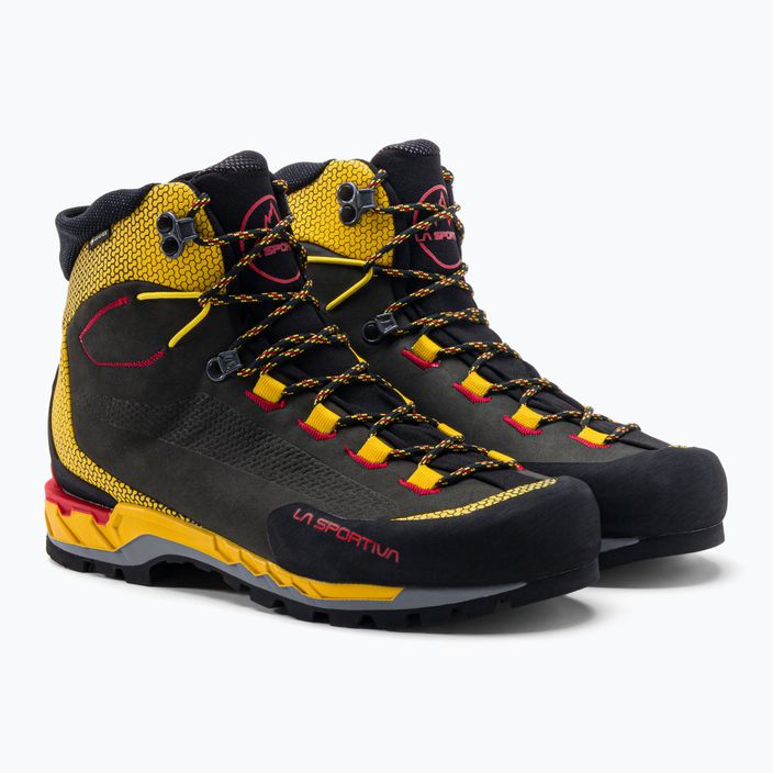 La Sportiva men's high alpine boots Trango Tech Leather GTX black/yellow 21S999100 5
