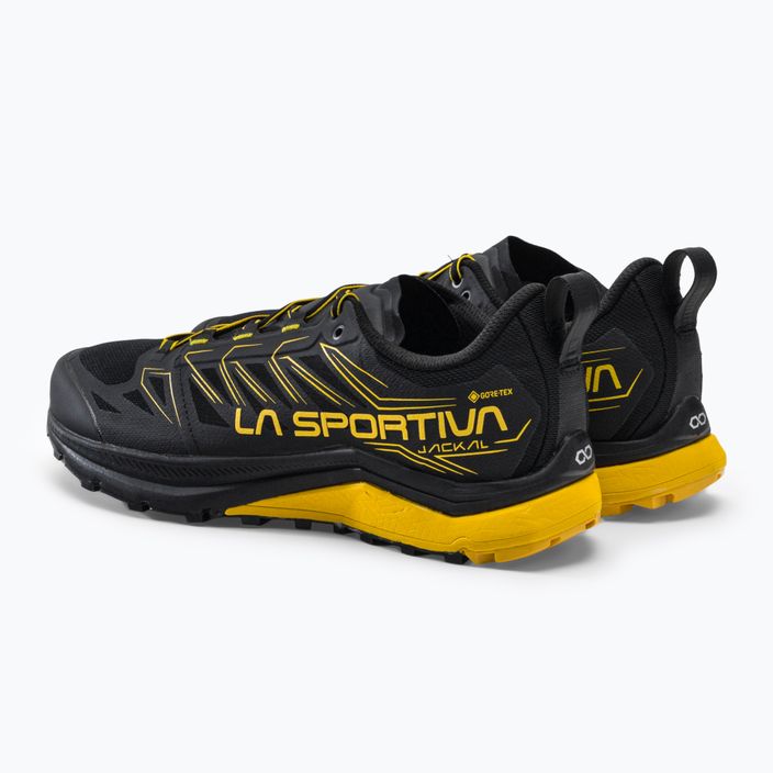 Men's La Sportiva Jackal GTX winter running shoe black/yellow 46J999100 3