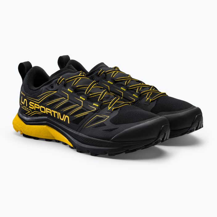 Men's La Sportiva Jackal GTX winter running shoe black/yellow 46J999100 5