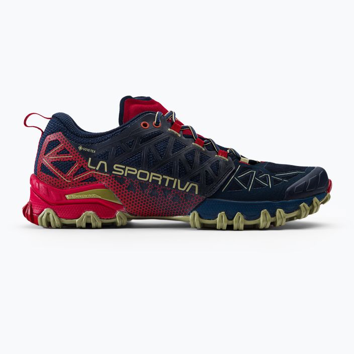 La Sportiva Bushido II GTX men's running shoe navy blue and red 46Y629317 2