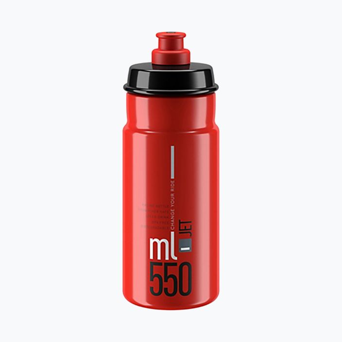 Elite Jet 550 ml red/grey logo bike bottle