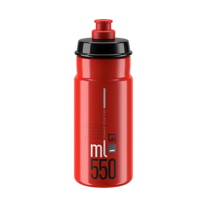 Elite Jet 550 ml red/grey logo bike bottle 2