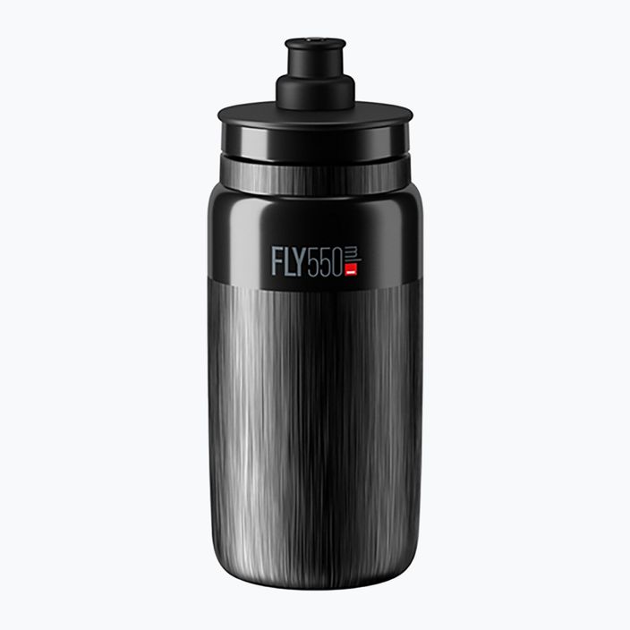 Elite FLY Tex 550 ml bicycle bottle black/grey logo