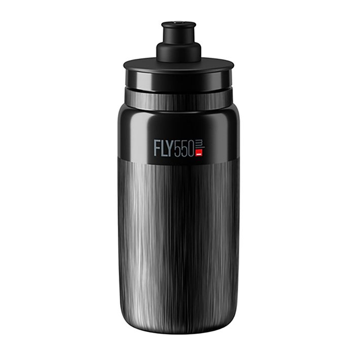 Elite FLY Tex 550 ml bicycle bottle black/grey logo 2