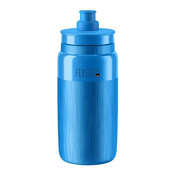 Elite FLY Tex 550 ml blue/grey logo bicycle bottle 2