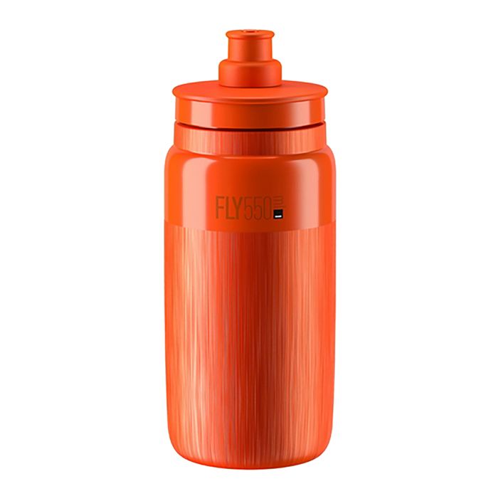 Elite FLY Tex 550 ml bicycle bottle orange/grey logo 2