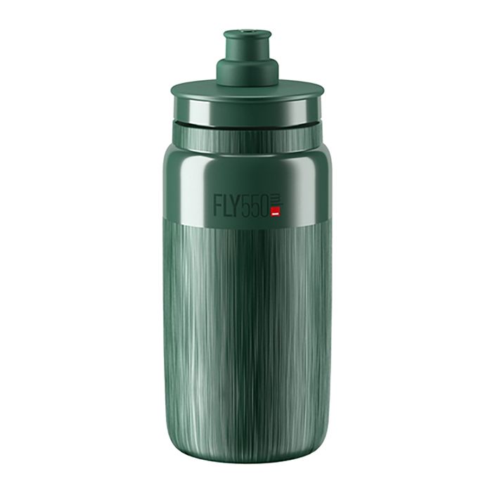 Elite FLY Tex 550 ml bicycle bottle dark green/grey logo 2