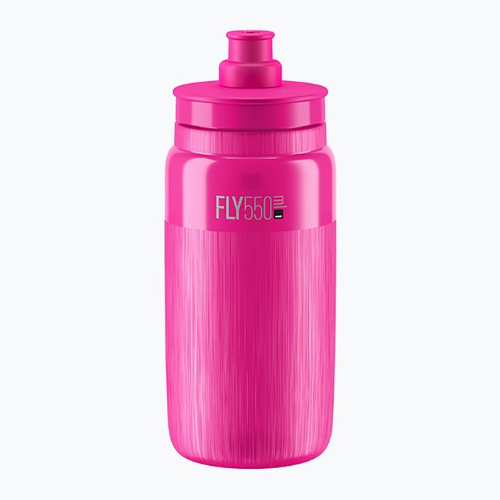 Elite FLY Tex 550 ml clear/pink fluo bike bottle