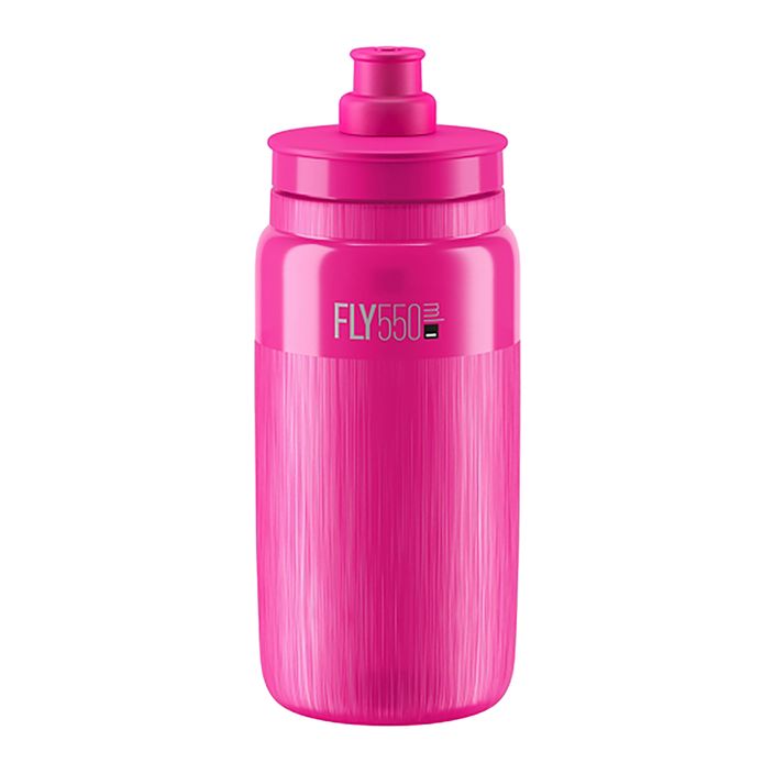 Elite FLY Tex 550 ml clear/pink fluo bike bottle 2