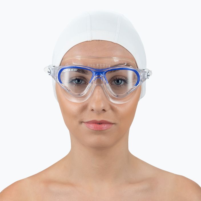 Cressi Cobra clear/clear blue swim mask DE201922 3