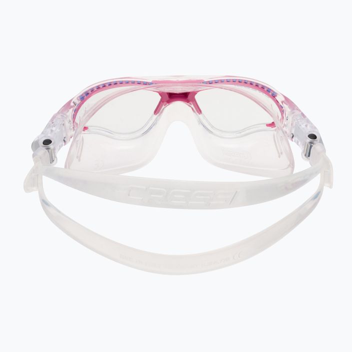 Cressi Cobra clear/clear pink swim mask DE201940 5