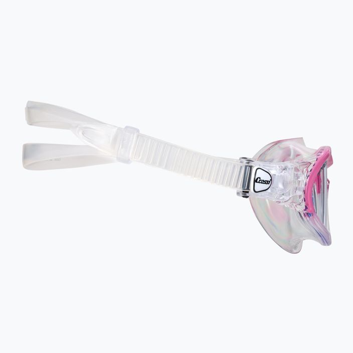 Cressi Mini Cobra clear/pink children's swim mask DE202040 3