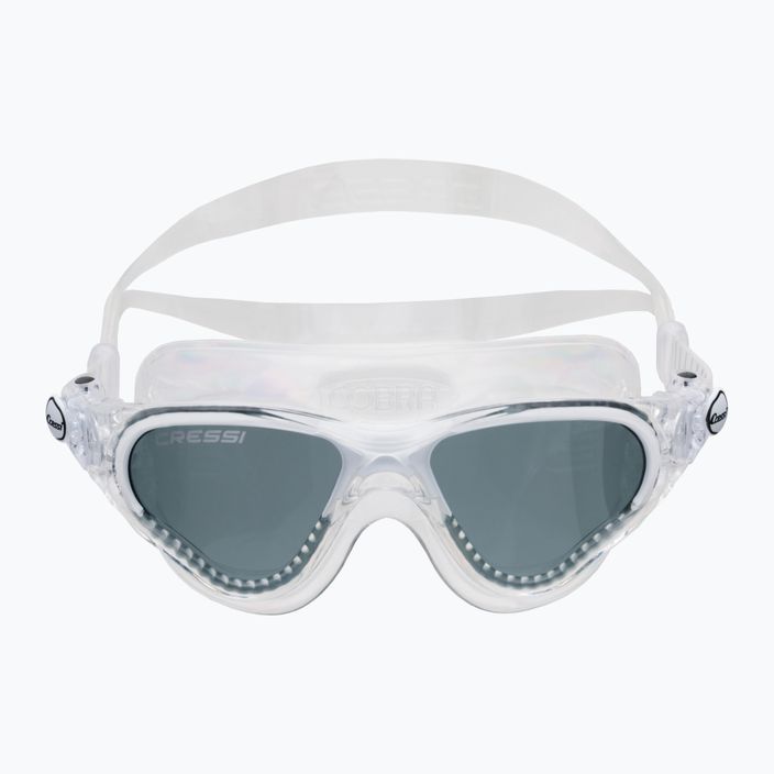Cressi Cobra clear/clear white smoked swim mask DE201931 2