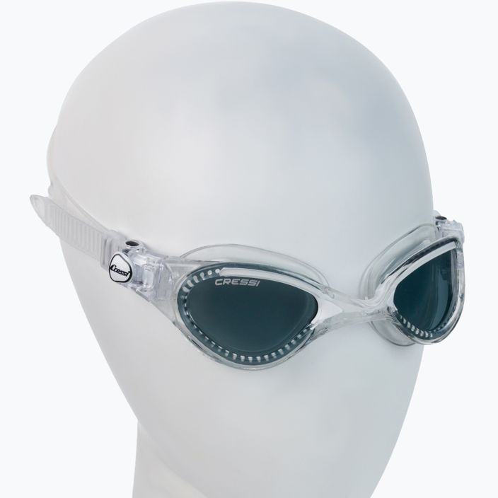 Cressi Flash clear/clear white smoked swim goggles DE202331 2