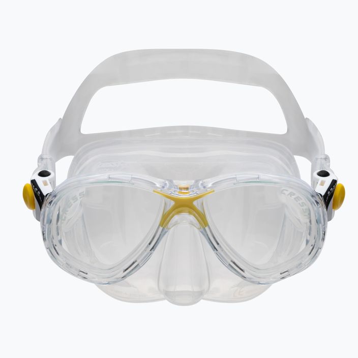 Cressi Marea Jr children's snorkel kit + top clear yellow 2