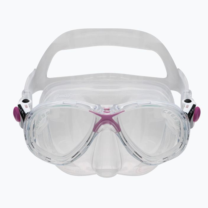 Cressi Marea Jr children's snorkel kit + top clear pink DM1000064 2