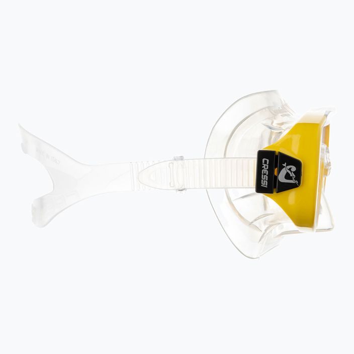 Cressi Onda clear/yellow diving mask 3