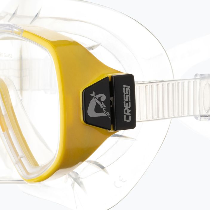 Cressi Onda clear/yellow diving mask 4