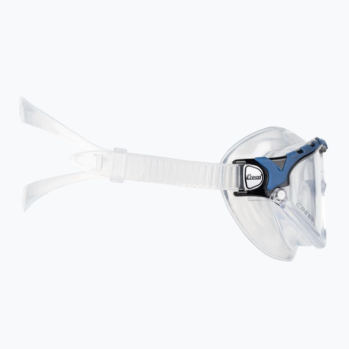 Cressi Skylight clear/black blue swim mask DE203320 3
