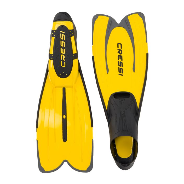 Cressi Agua yellow snorkel fins CA201035 2