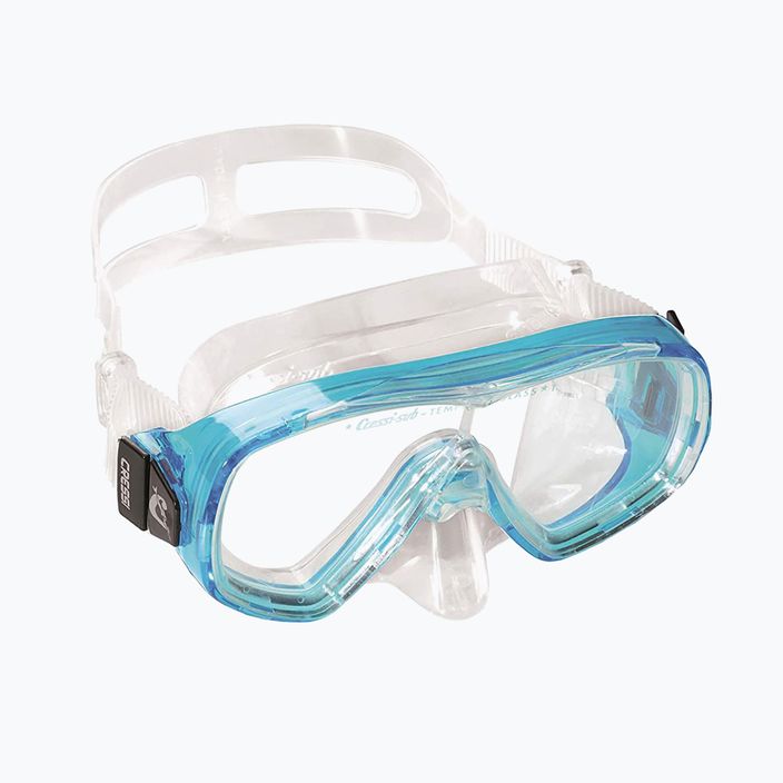 Cressi Ondina + Top Clear Aquamarine children's snorkel set DM1010133 10
