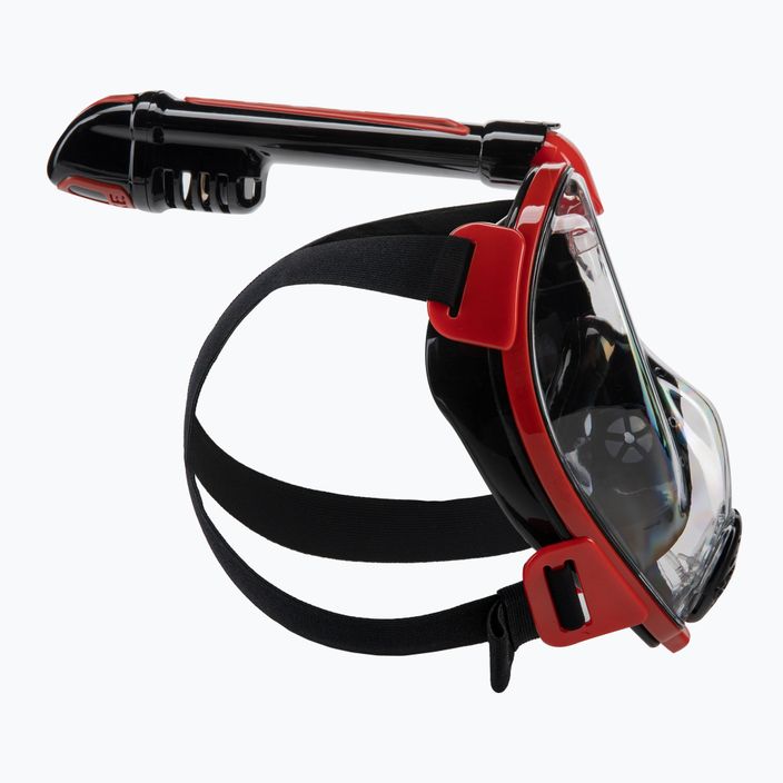 Cressi Duke Dry full face mask for snorkelling black and red XDT005058 3