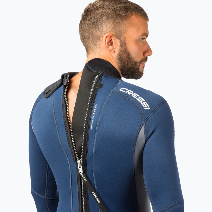 Cressi Fast Monopiece men's diving suit 3 mm navy blue LR108302 6