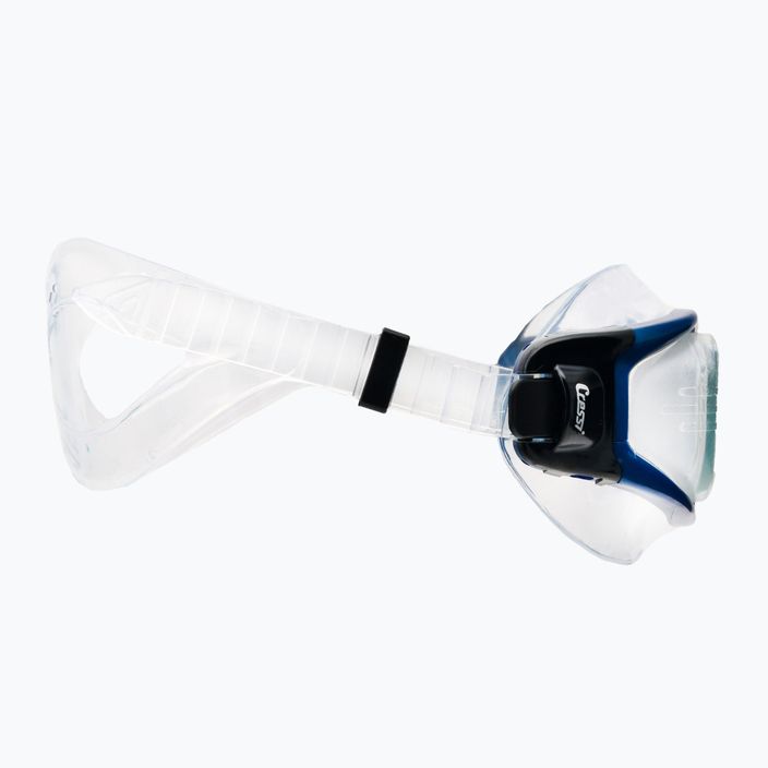 Cressi Galileo blue metal swim mask DE205055 3