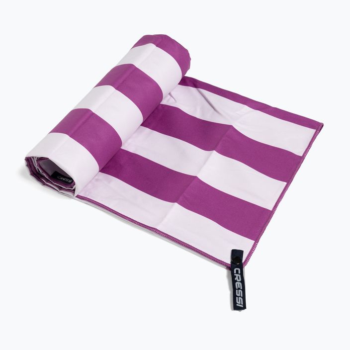 Cressi Stripe beach quick-dry towel purple XVA871 2