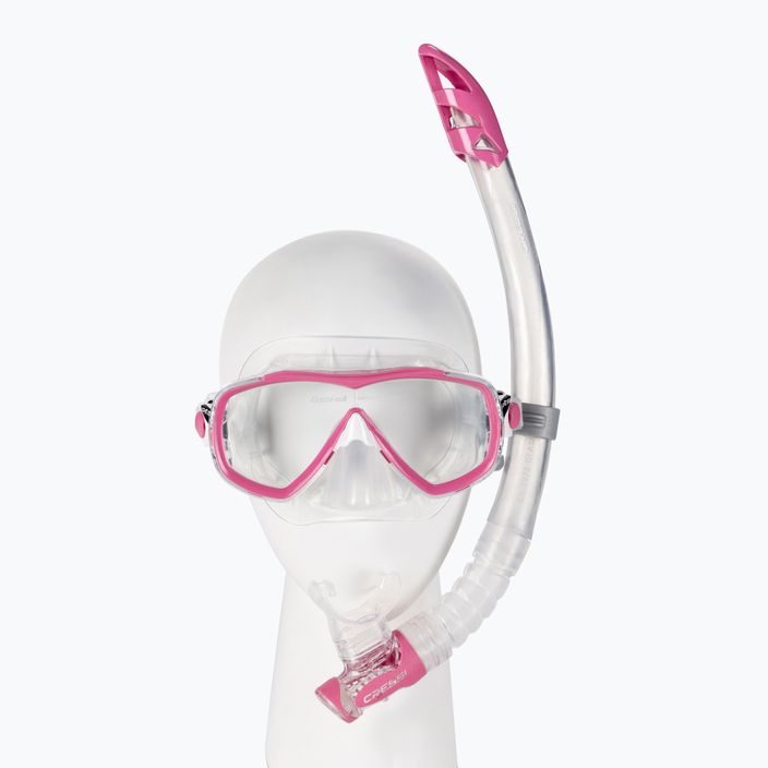 Cressi Estrella + Gamma snorkel kit clear pink DM340040