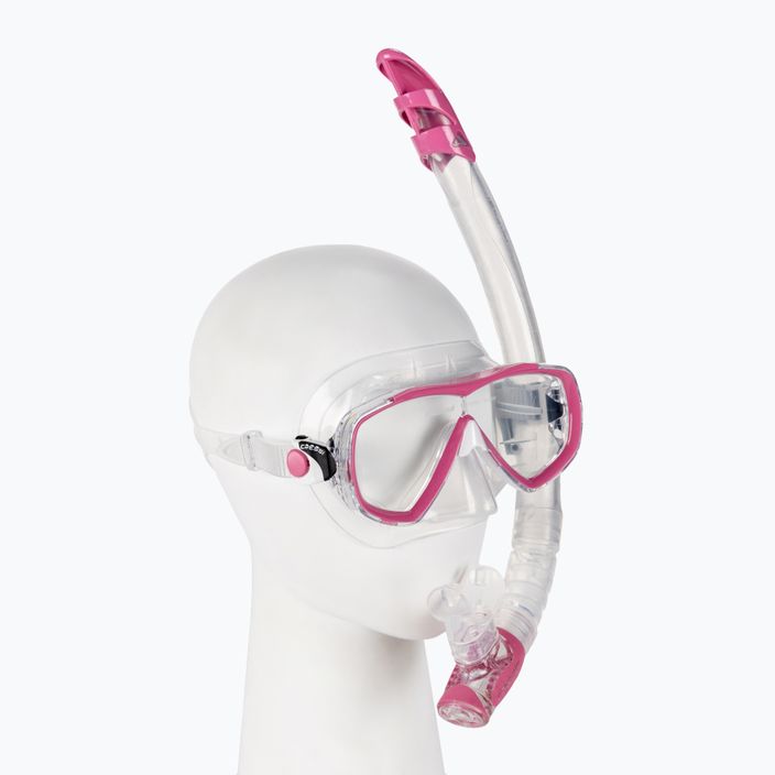 Cressi Estrella + Gamma snorkel kit clear pink DM340040 2