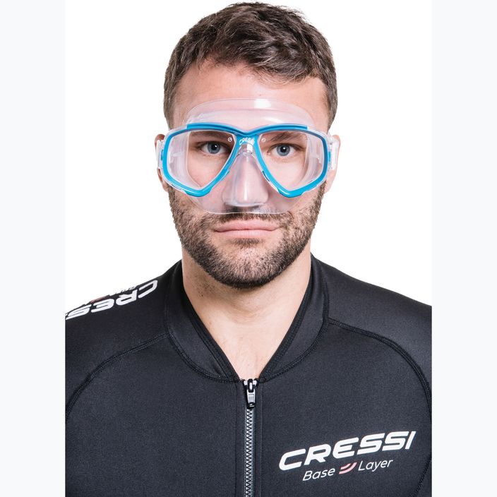 Cressi Perla clear/blue diving mask 2