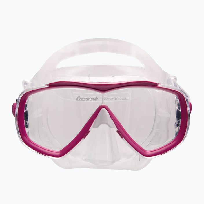Cressi Estrella pink and clear diving mask DN340040 2