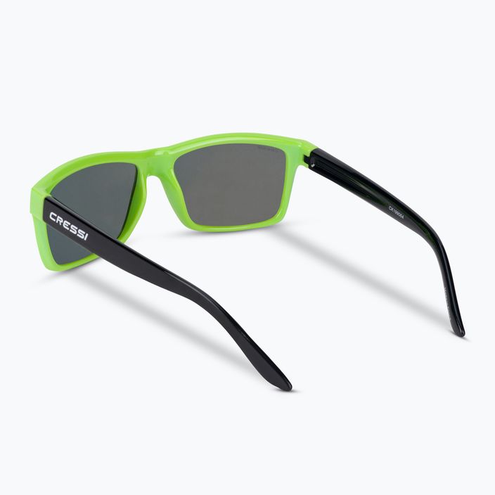 Cressi Bahia Floating black/kiwi/blue mirrored sunglasses XDB100705 2