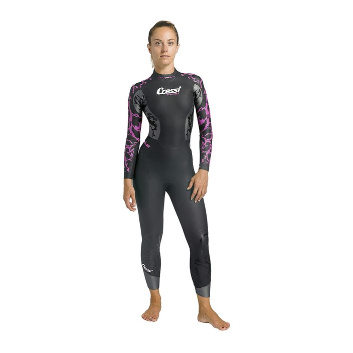 Cressi Kuwae women's diving wetsuit 2/3/4 mm black/pink 2