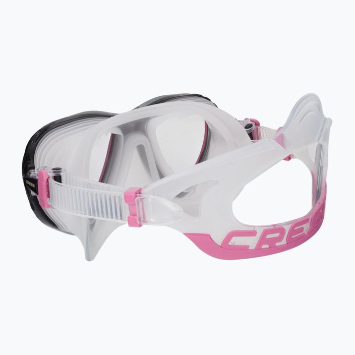 Cressi Quantum pink and clear diving mask DS510040 4