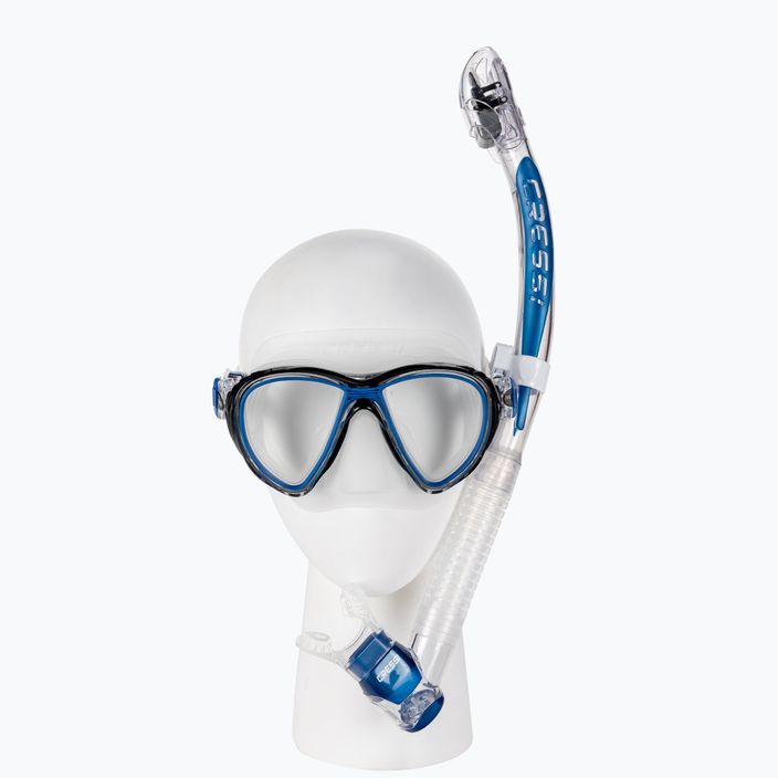 Cressi Quantum + Itaca Ultra Dry snorkelling set blue DM400020