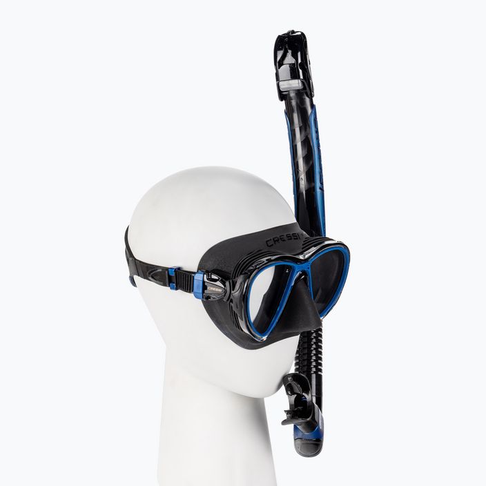 Cressi Quantum + Itaca Ultra Dry snorkel kit black-blue DM405020 2