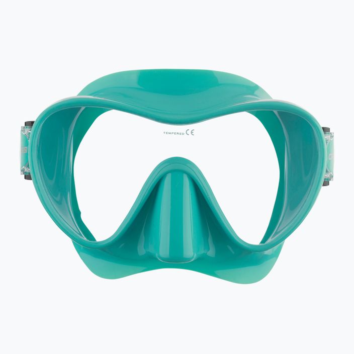 Cressi F1 aquamarine diving mask 2