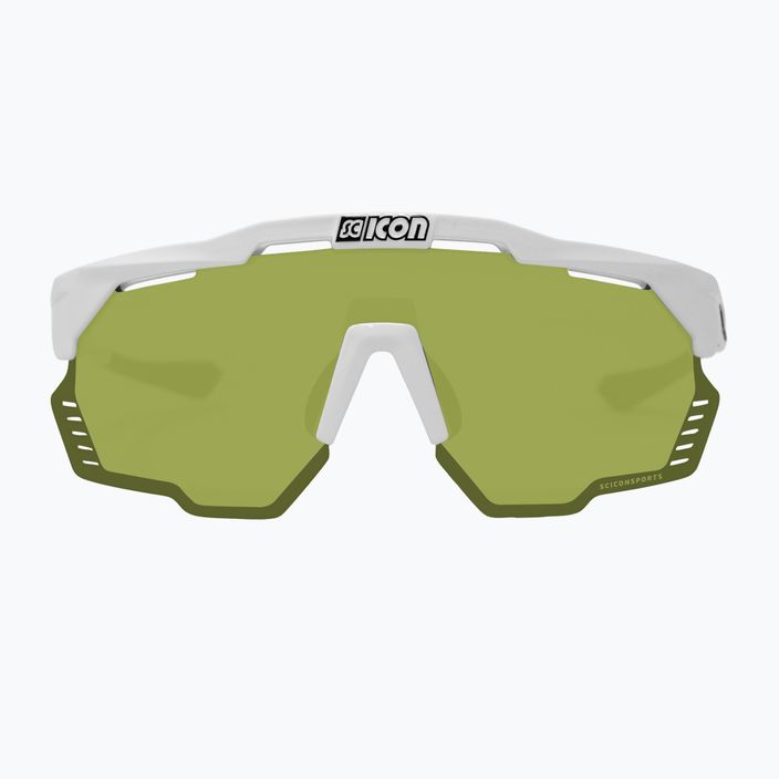 SCICON Aeroshade Kunken white gloss/scnpp green trail cycling glasses EY31150800 3