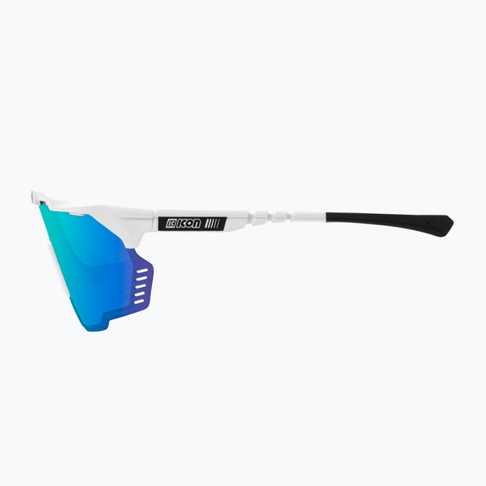SCICON Aeroshade Kunken white gloss/scnpp multimirror blue cycling glasses EY31030800 4