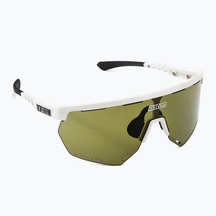 SCICON Aerowing white gloss/scnpp green trail cycling glasses EY26150800 2