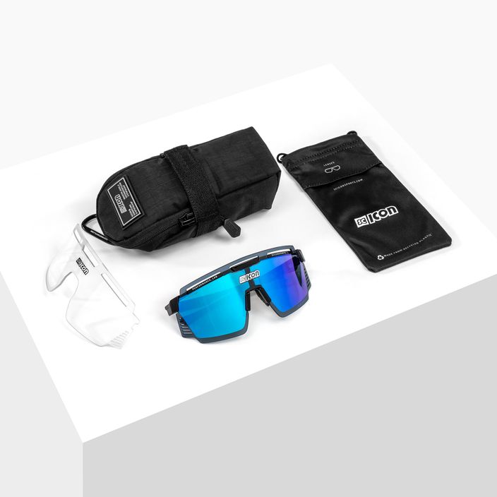SCICON Aerowatt black gloss/scnpp multimirror blue cycling glasses EY37030200 6